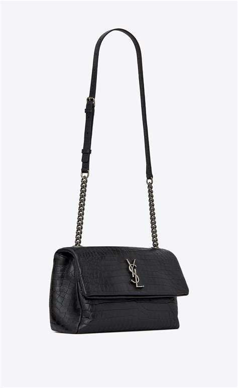 ysl croc leather crossbody bag|ysl crossbody bag.